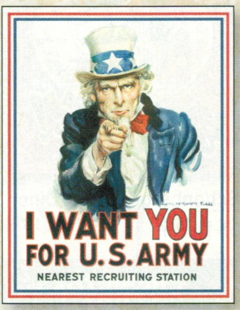 PLAQUE METAL 40X30cm I WANT YOU FOR US ARMY USA ONCLE SAM