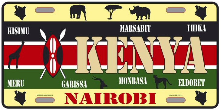 PLAQUE AMERICAINE COLLECTION PAYS DU MONDE KENYA NAIROBI