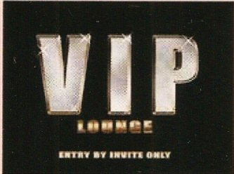 PLAQUE METAL 20X15cm AMBIANCE VIP LOUNGE STAR PEOPLE