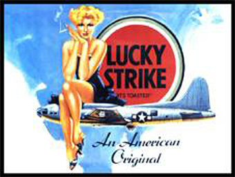 PLAQUE METAL 30x20cm CIGARETTES LUCKY STRIKE IT'S TOASTED