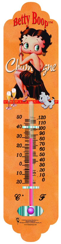 THERMOMETRE DECO METAL BETTY BOOP CHAMPAGNE - TT980